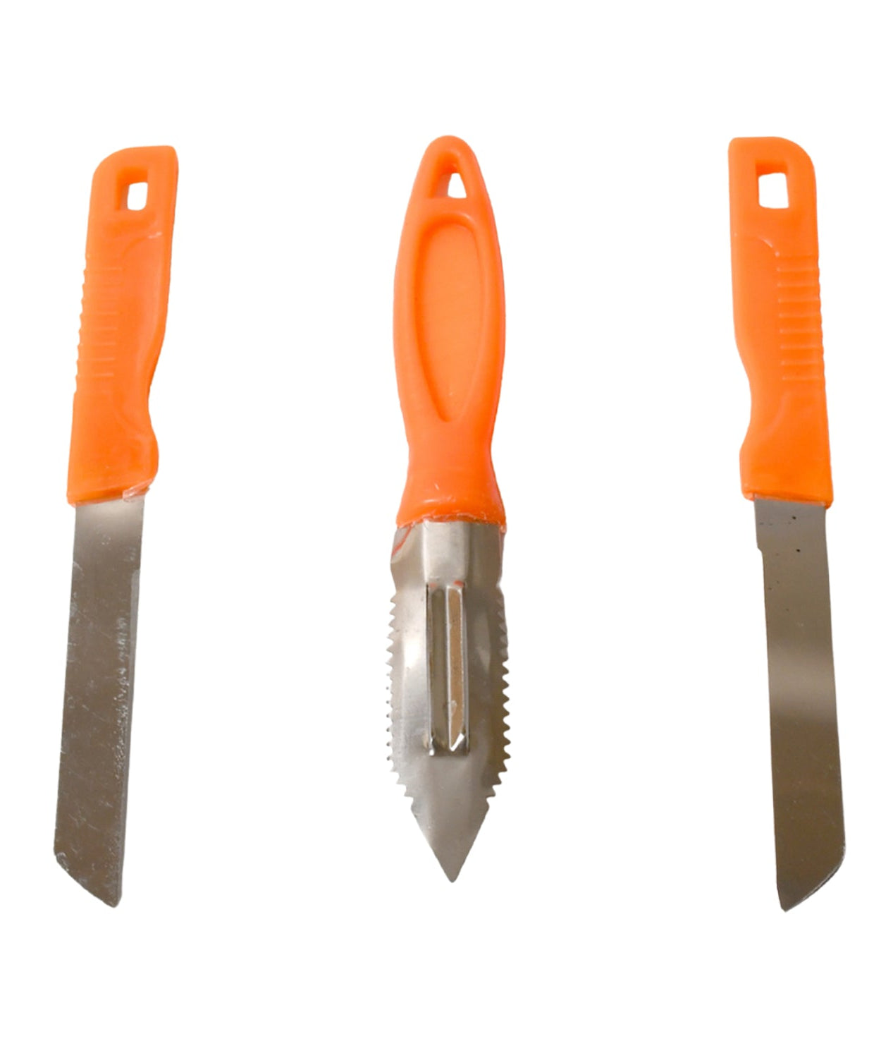 3in1 Multipurpose Stainless Steel Classic Kitchen Knife Set of 3 for Fruits and Vegetable Chopping / Cutting / Peeling, Kitchen Knife / Vegetable Peeler / Plain Knife