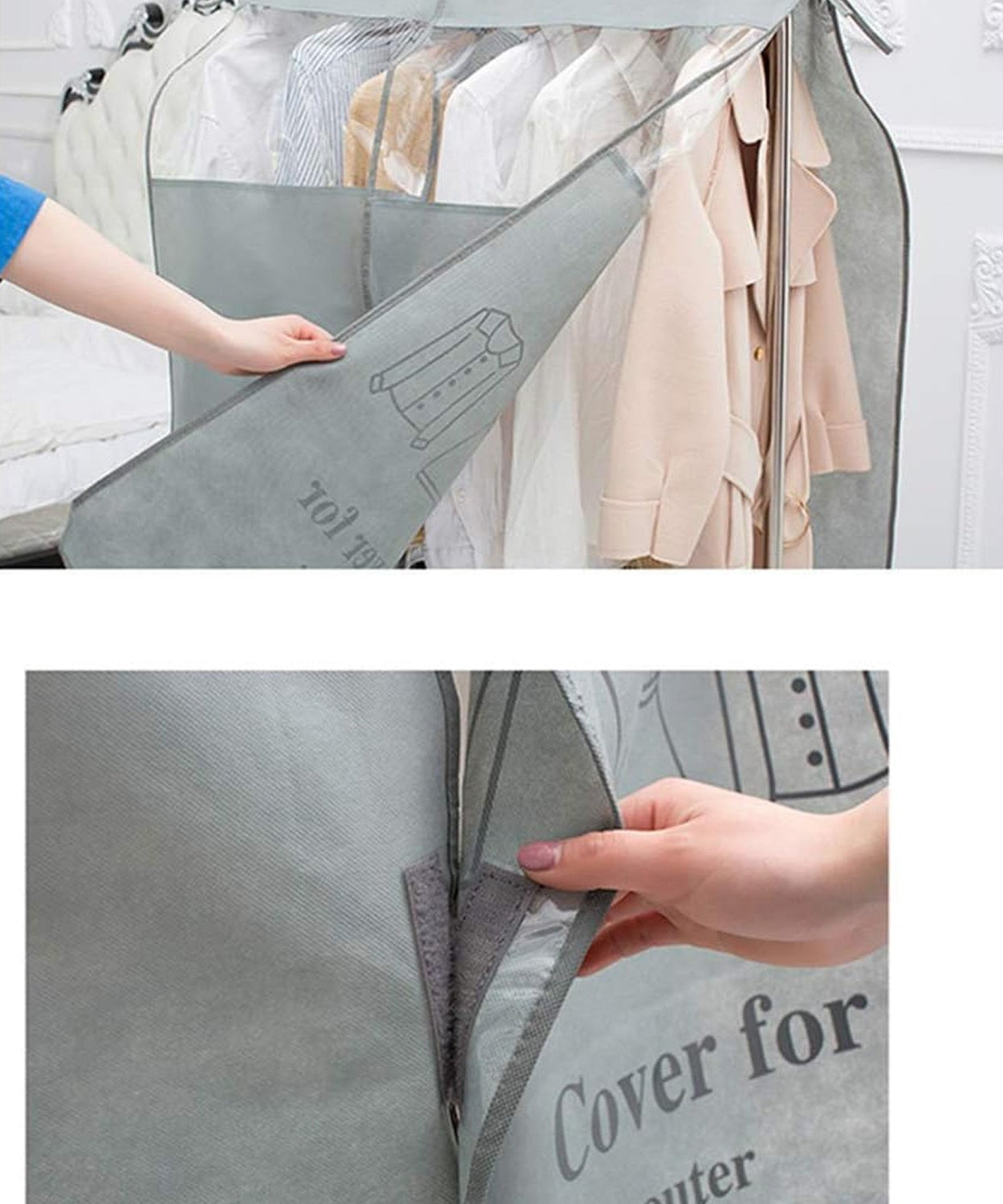 Hanging Garment Dust Cover for Clothes Rack (1 Pc)