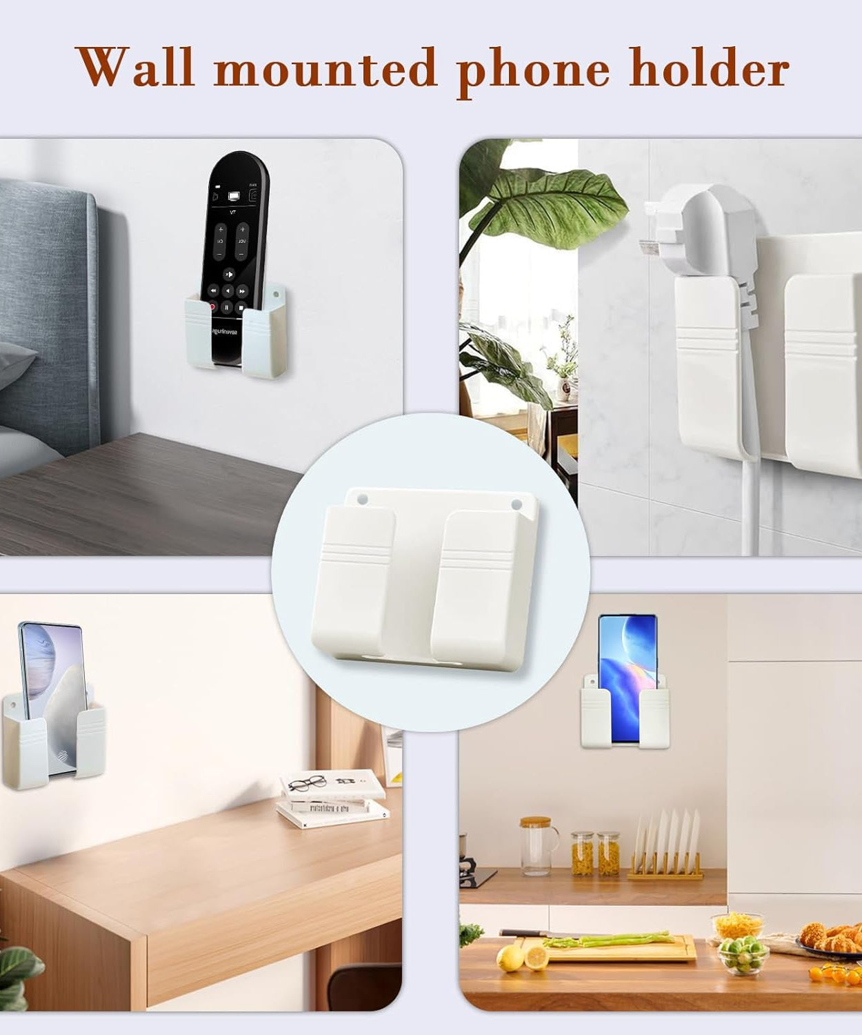 Wall Mount Self-Adhesive Mobile Phone Holder Stand (1 Pc)