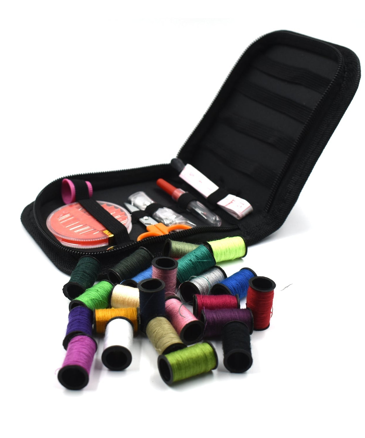 48 Pc purse sewing set for sewing clothes and fabrics, suitable for home and travel use.