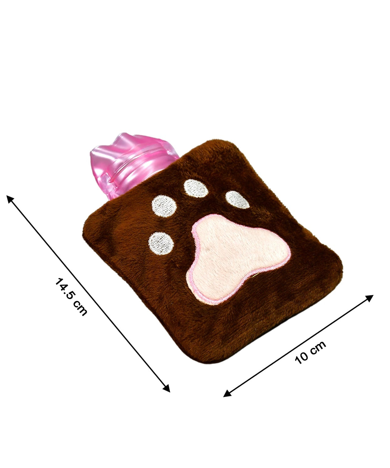 Paw Print Small Hot Water Bag with Cover for Pain Relief