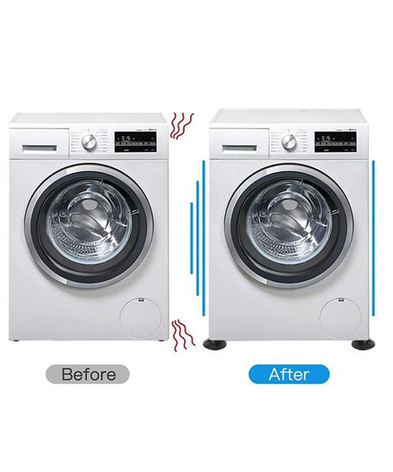 4 Pc Furniture Vibration Pad placed under a stool leg for added support