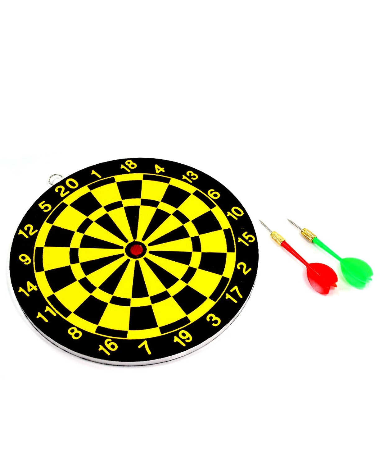 Kids' dartboard set with 2 colorful darts
