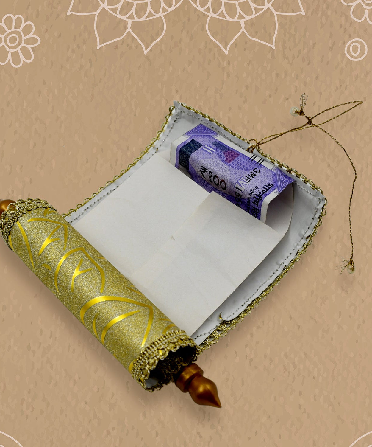 Money Gift Envelopes Lifafa - Multi Color Pack of 5 Premium Designer Envelopes, Colorful Writing Message Scroll, Sandesha Card, Style Shagun Envelope Sagan Gift Envelopes for Weddings, Birthdays, Baby Shower, Anniversary