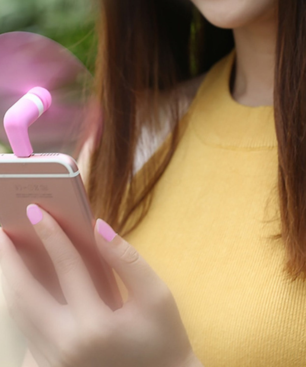 USB-powered mini fan for instant cool air