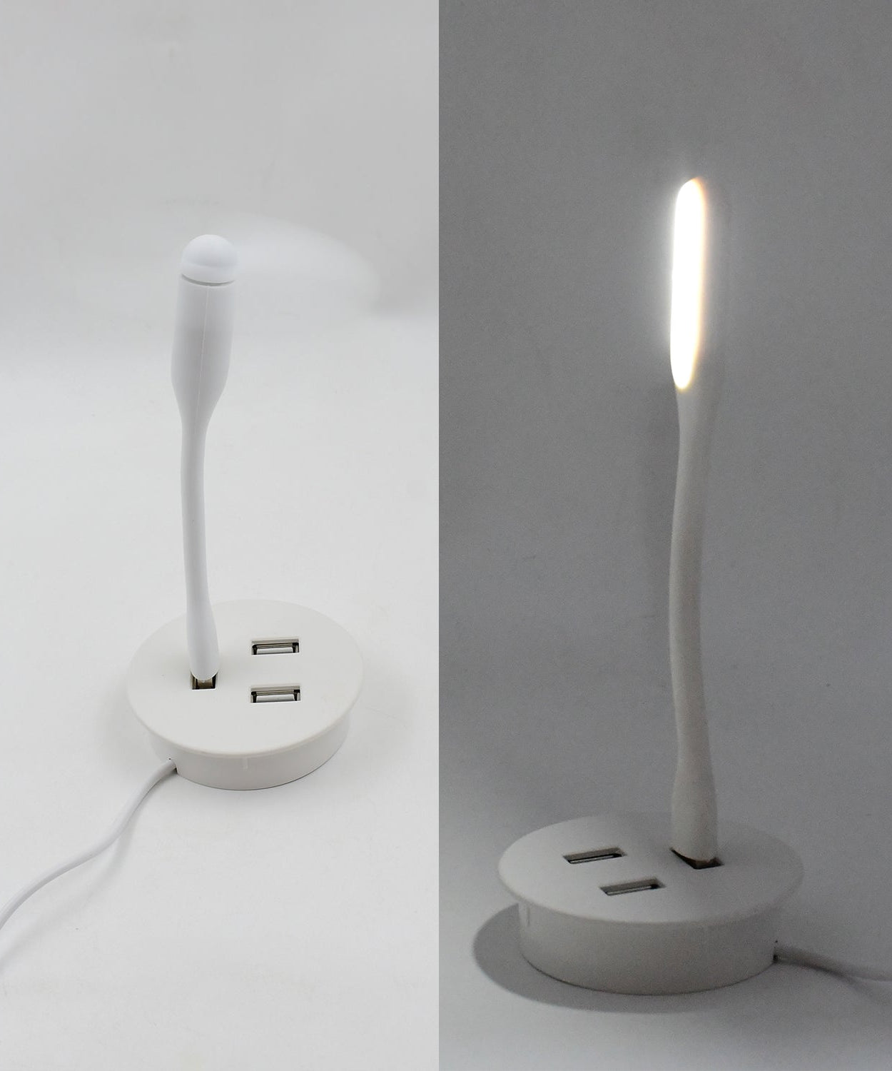 Portable Mini USB Fan, USB Ligh & USB 3 HUB / Port Combo