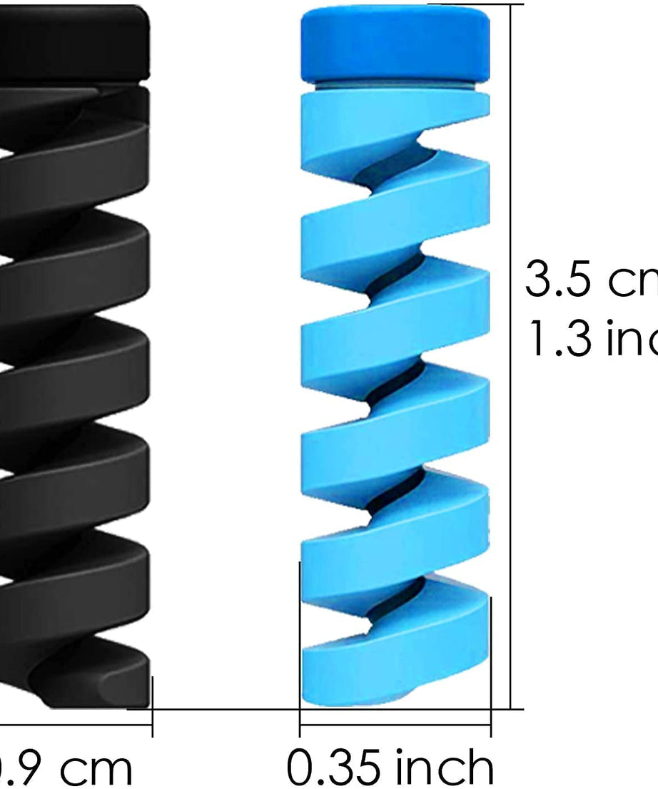 4-pack spiral protectors to prevent cable wear and tear