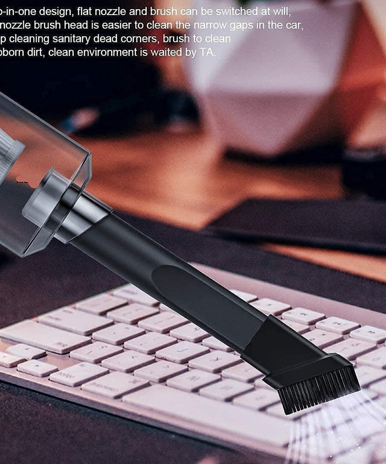 2 in 1 Wireless Vacuum Cleaner – 120W Handheld USB Rechargeable for Home & Car (1 Pc)