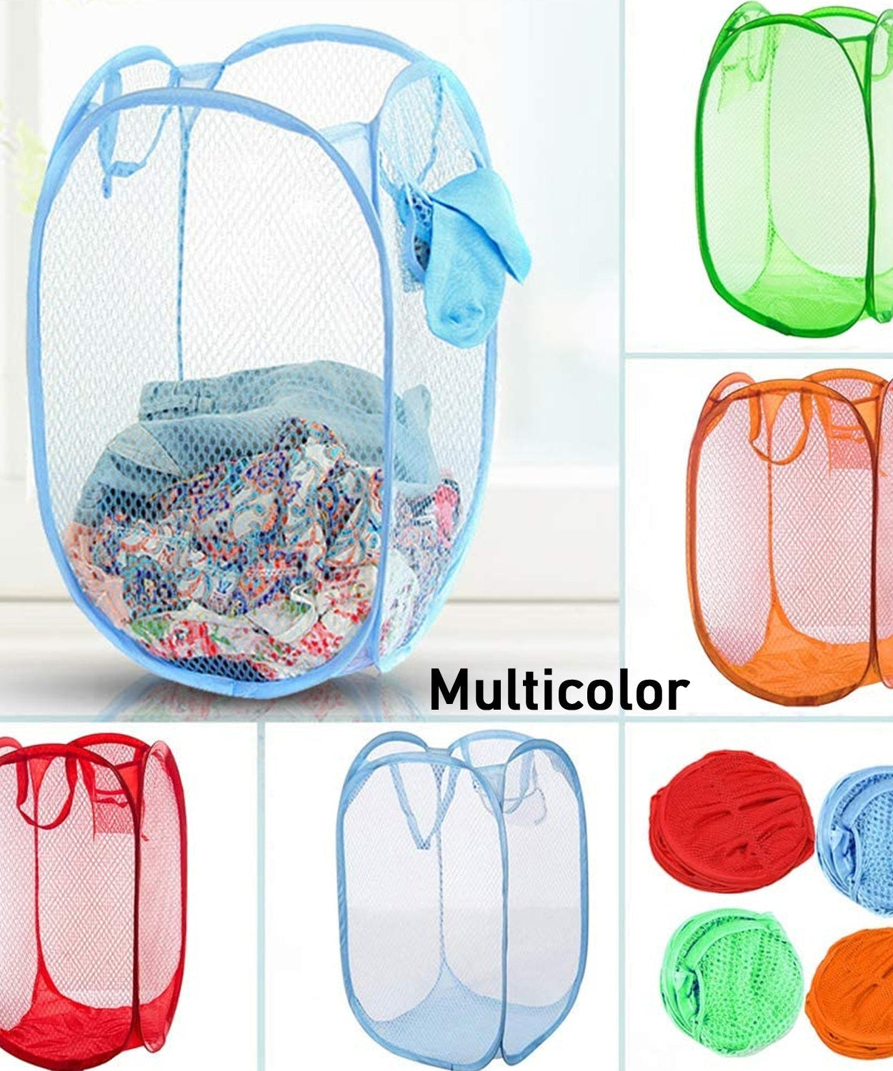 Multipurpose foldable storage basket