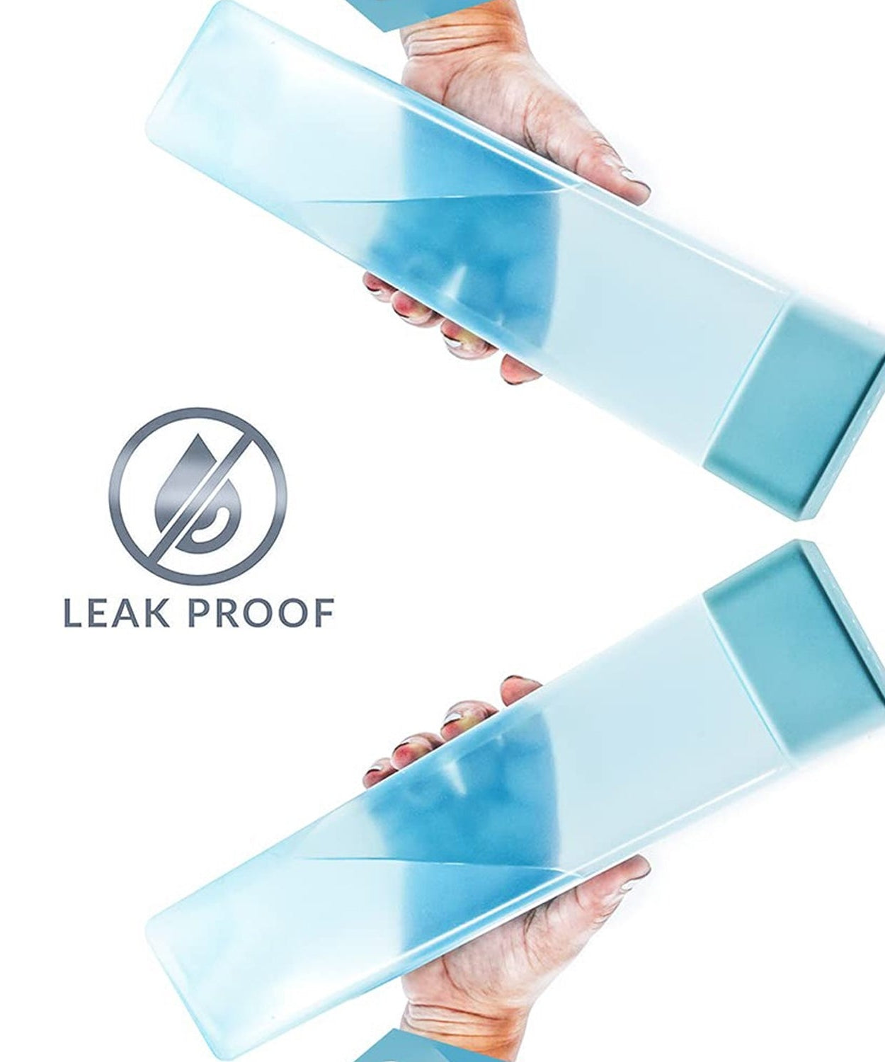 Large Capacity Plastic Water Bottle | Set of 6 | Square Water Bottle (940ml each)