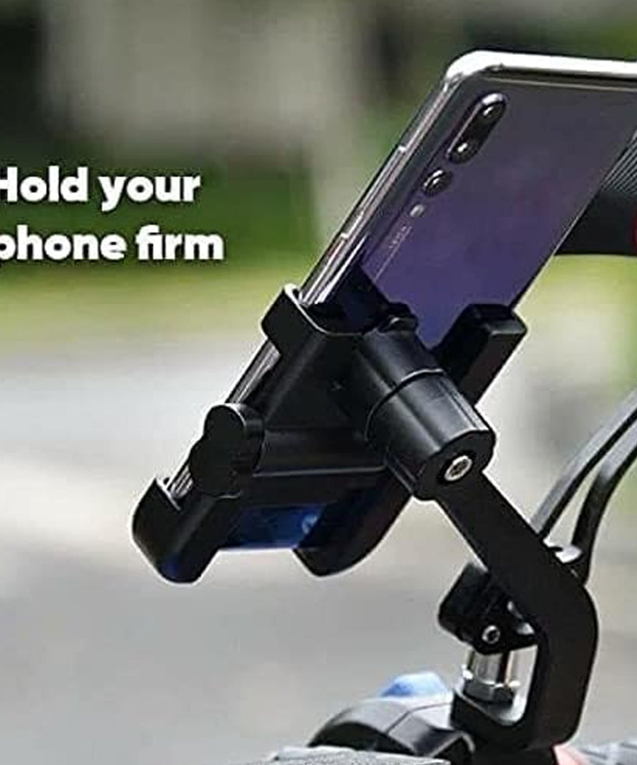 Bike phone mount with metal stand
