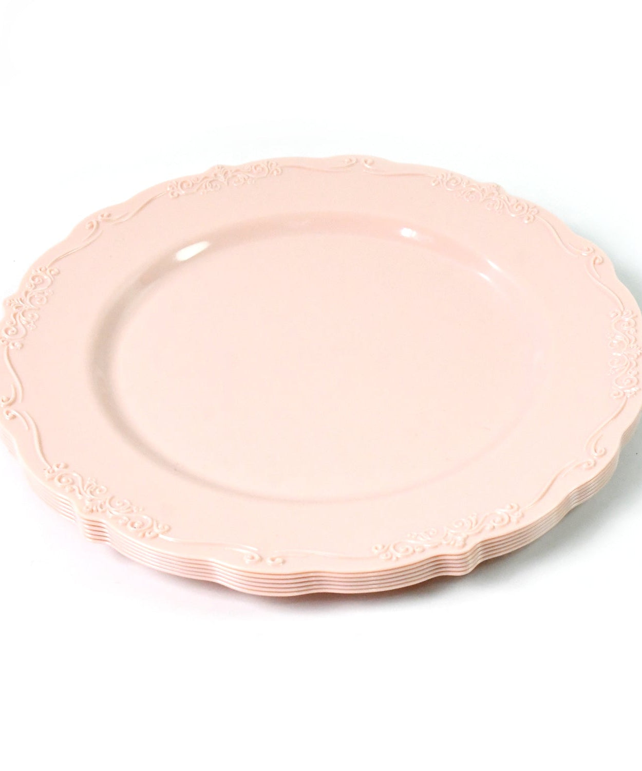 Plastic Dinner Plates Wedding Birthday Party Tableware Supplies (6 Pcs Set)