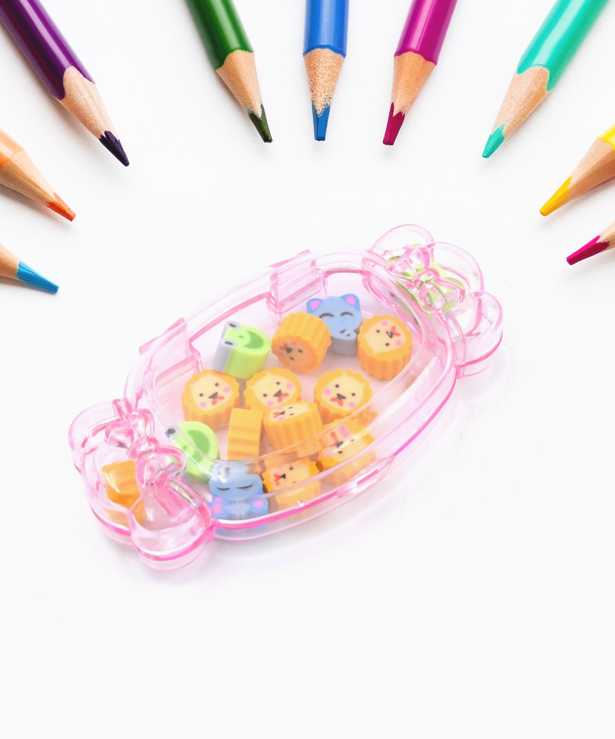 Cute School Eraser Set Cute Eraser Multi Design Rubber Erasers For Pencil Cleaning Stationery School Student Girl Kids (15 pc In1 Set)