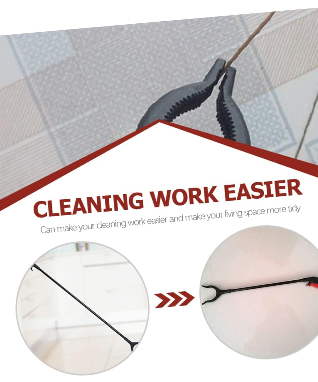 Extra Long Trash Picker Upper – Rotating Grip Arm for Litter, Elderly, Garden & Disabled Assistance