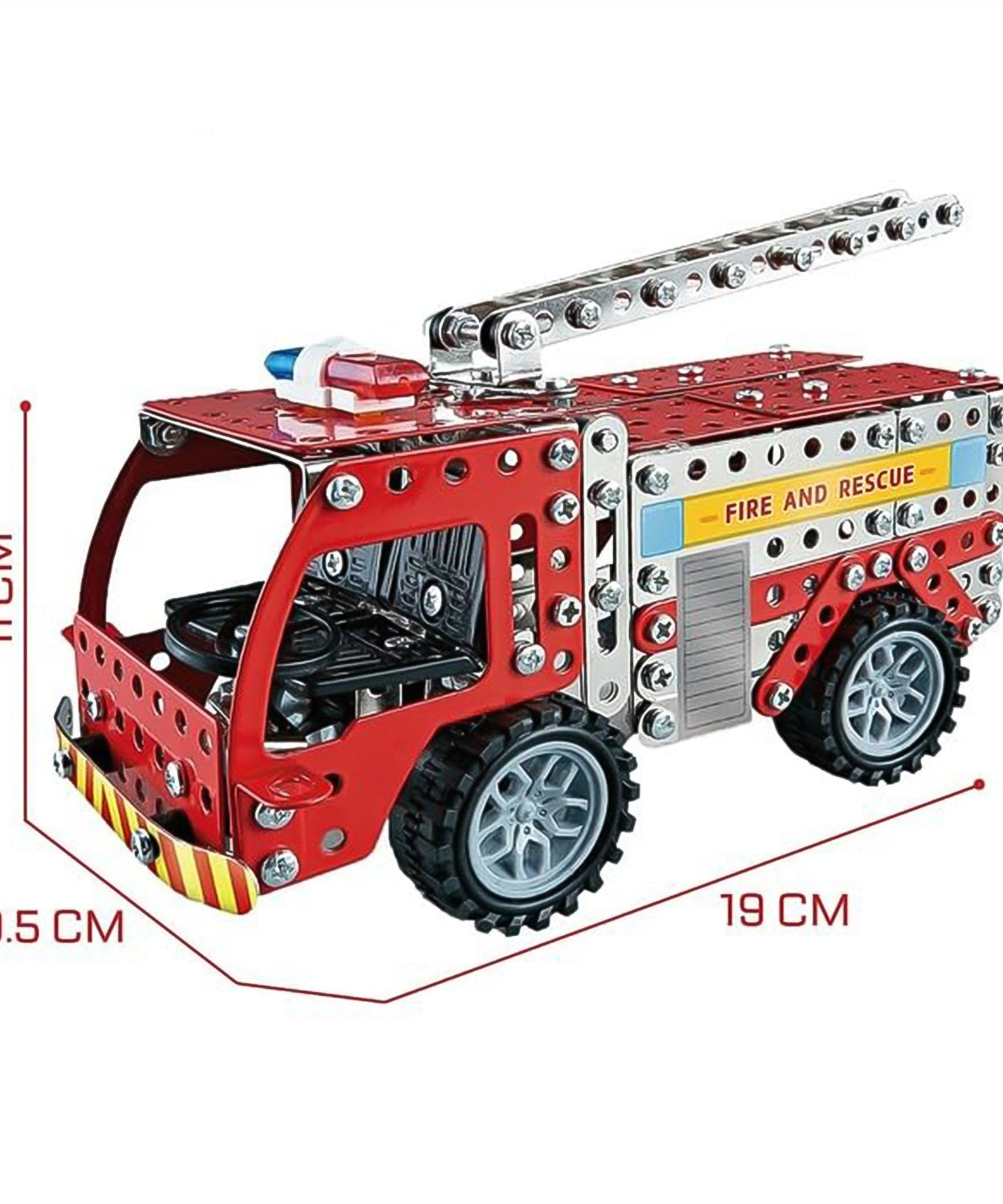 Creative Metal Fire Truck Building Set for Kids