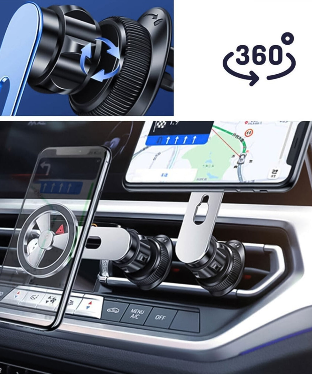 Compact Rotatable Air Vent Magnetic Phone Mount