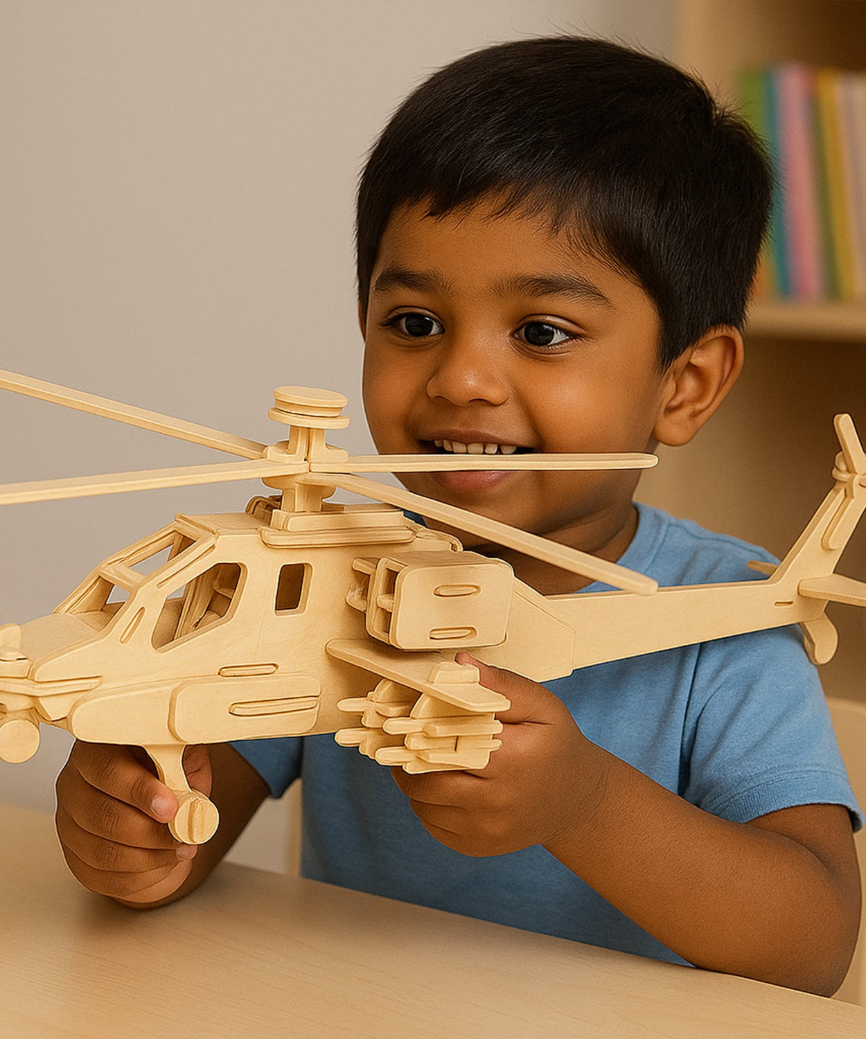 3D Wooden Helicopter Puzzle