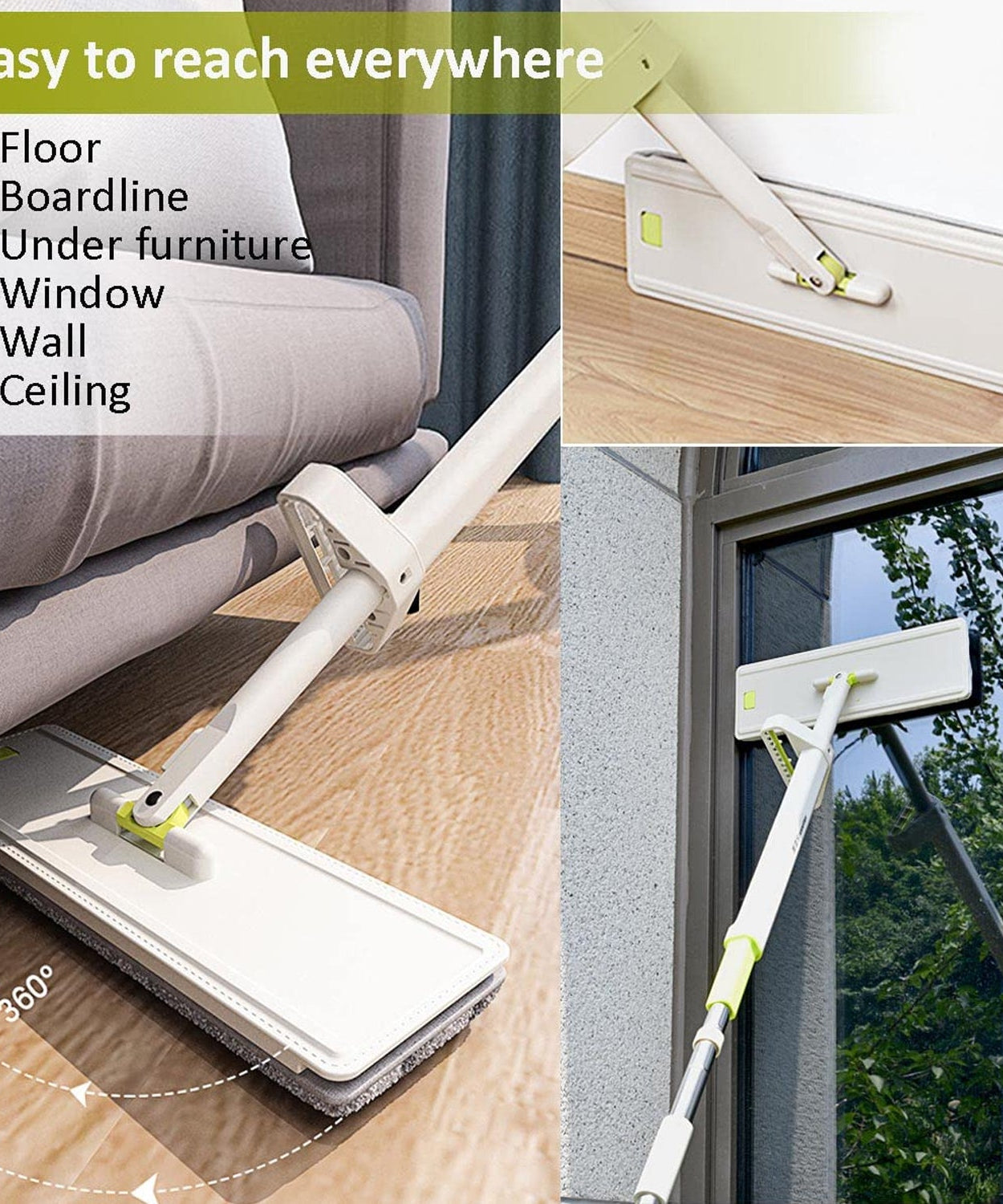 Self-cleaning mop with microfiber pad and bucket