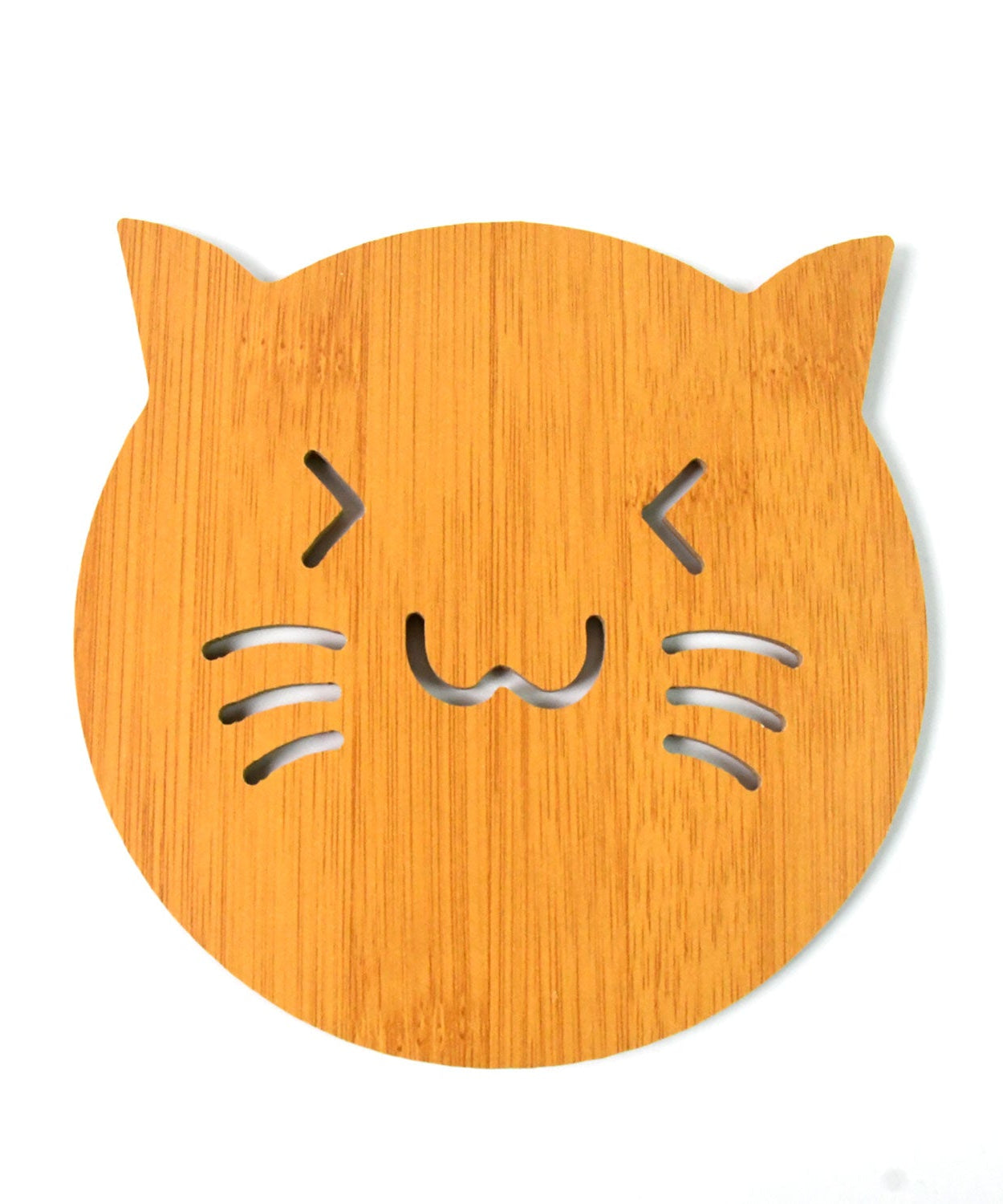 Square Bamboo Wood Table Place mat Hot Pot Cup Mat Tea Coaster(14×14 Cm / 1 Pc)