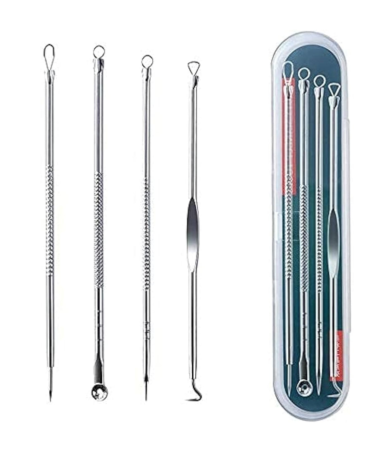 Blackhead Remover, 4-in-1 Stainless Steel Pimple Extractor Tool (1 Pc)
