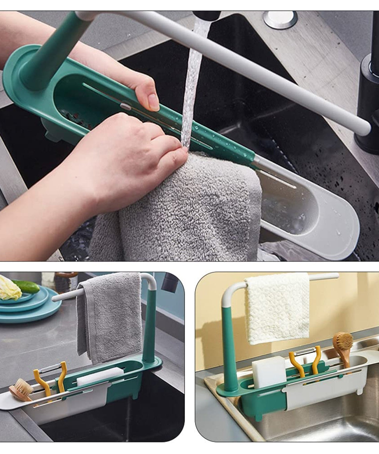 Kitchen rack for drying, expandable design