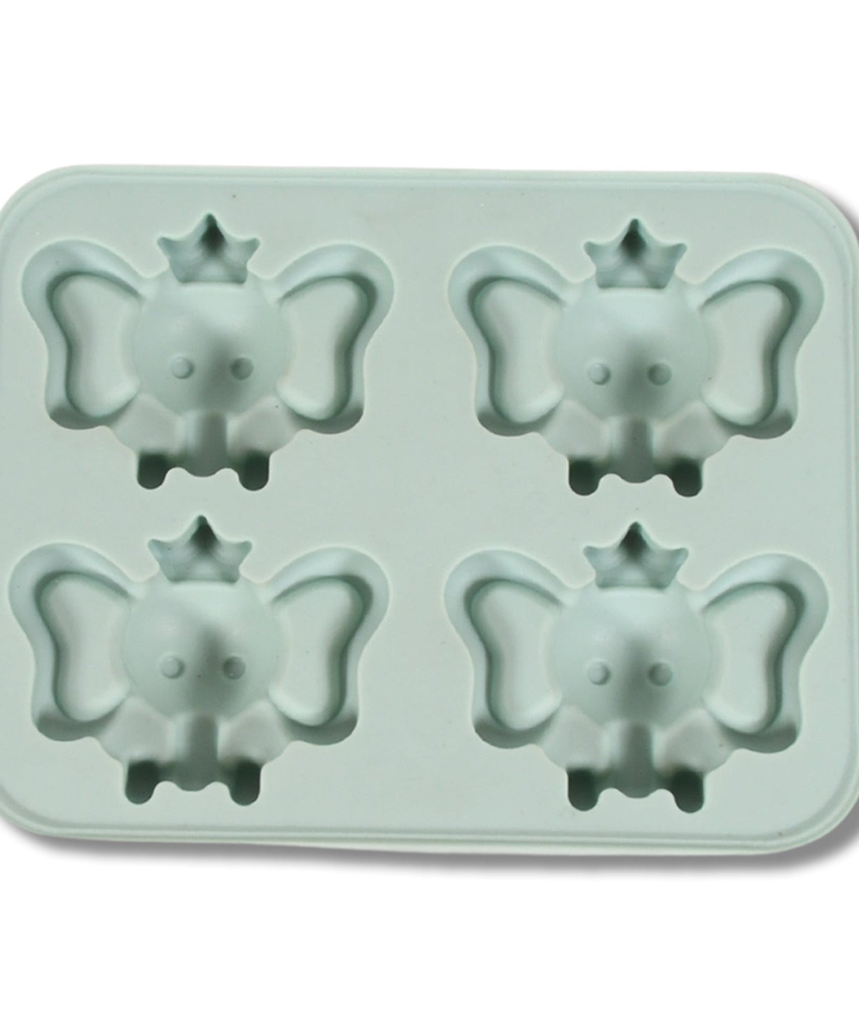 Silicone Cartoon Shape 4 Grid Ice Cube Tray Ice Cube Molds Trays Small Cubes Tray For Fridge, Flexible Silicon Ice Tray (1 pc)