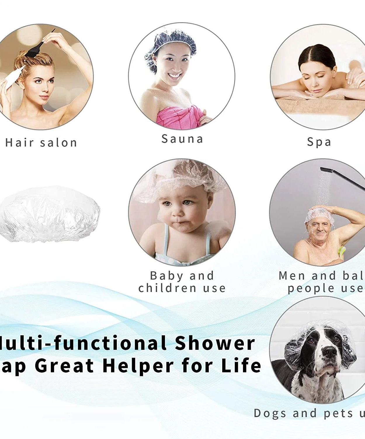 Disposable Shower Caps for Women (1 Pc)