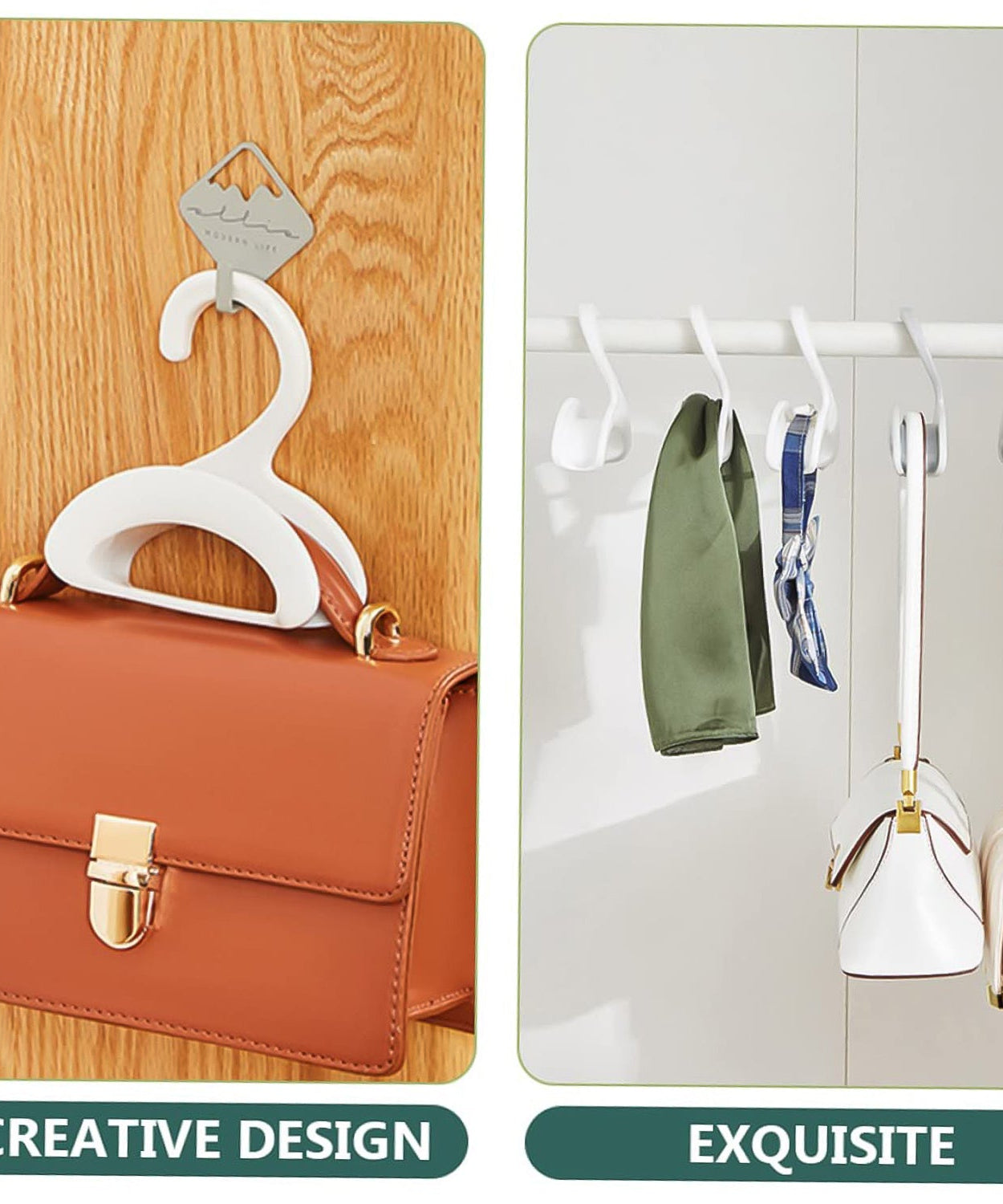 Compact Dual-Slot Multi-Purpose Plastic Hook Hanger (1 Pc)