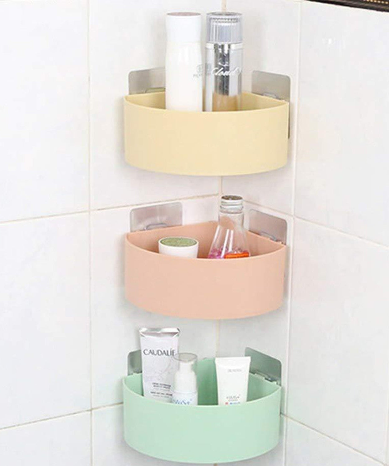 Plastic storage rack with hanging hooks