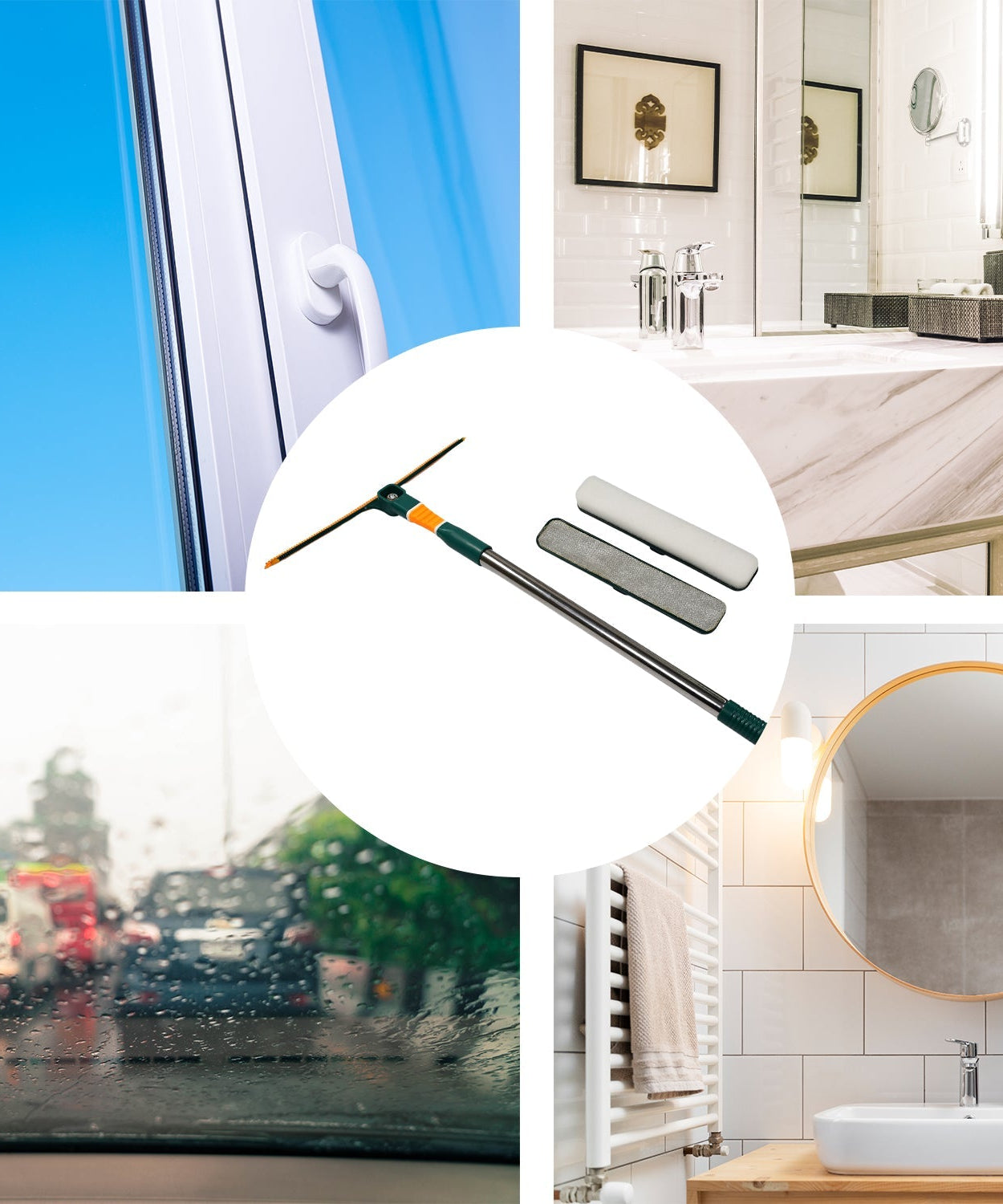 3-in-1 Glass Wiper – Multi-Surface Cleaner for Home & Office