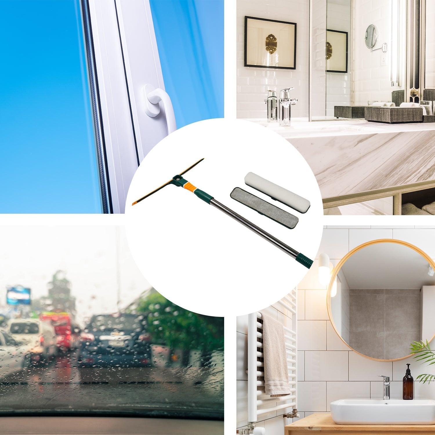 3-in-1 Glass Wiper – Multi-Surface Cleaner for Home & Office