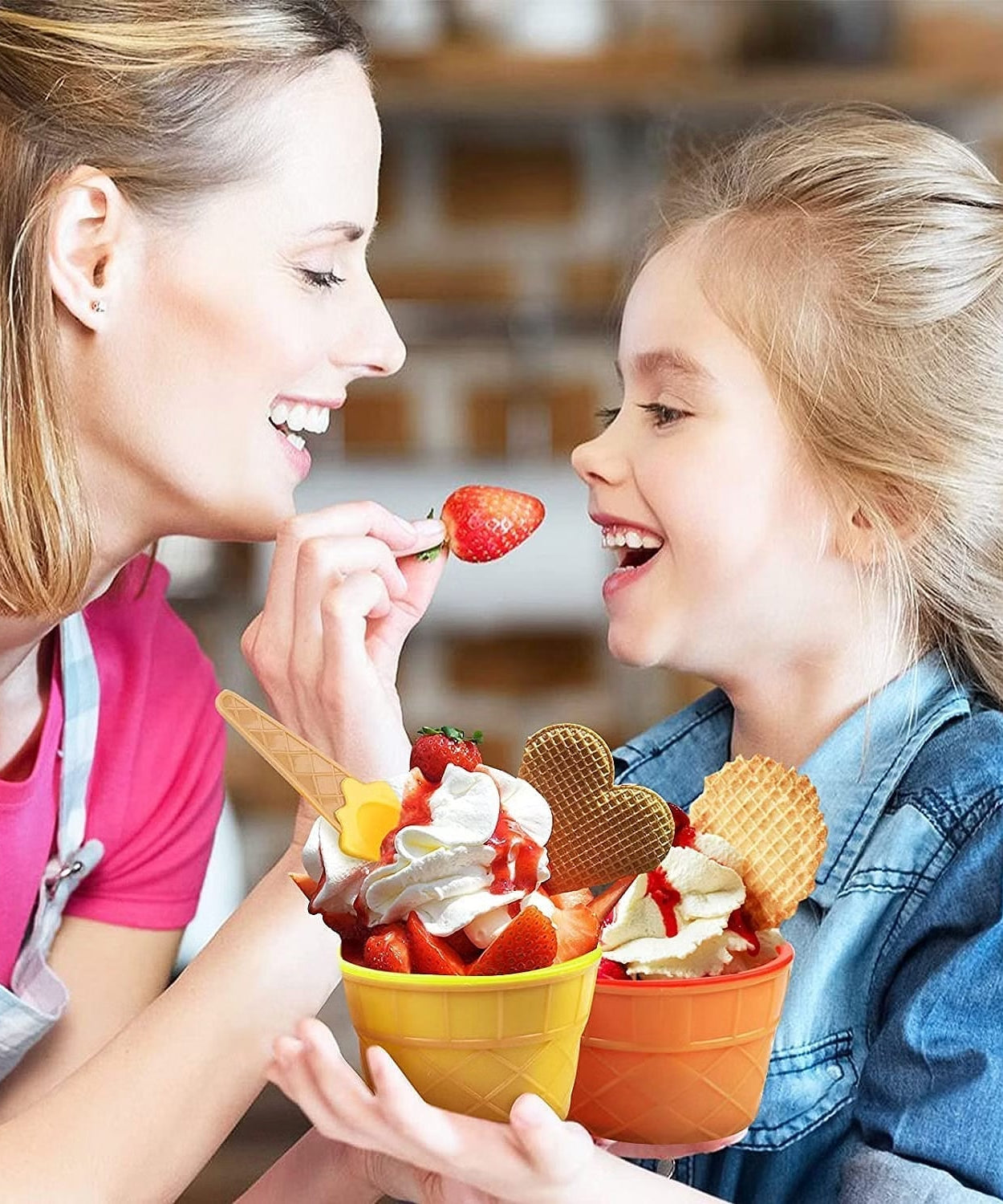 Brown box with ice cream set