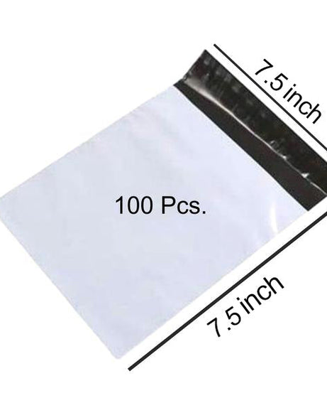 Stack of 7.5X7.5 inch tamper-proof courier bags, showing their quantity and protective qualities