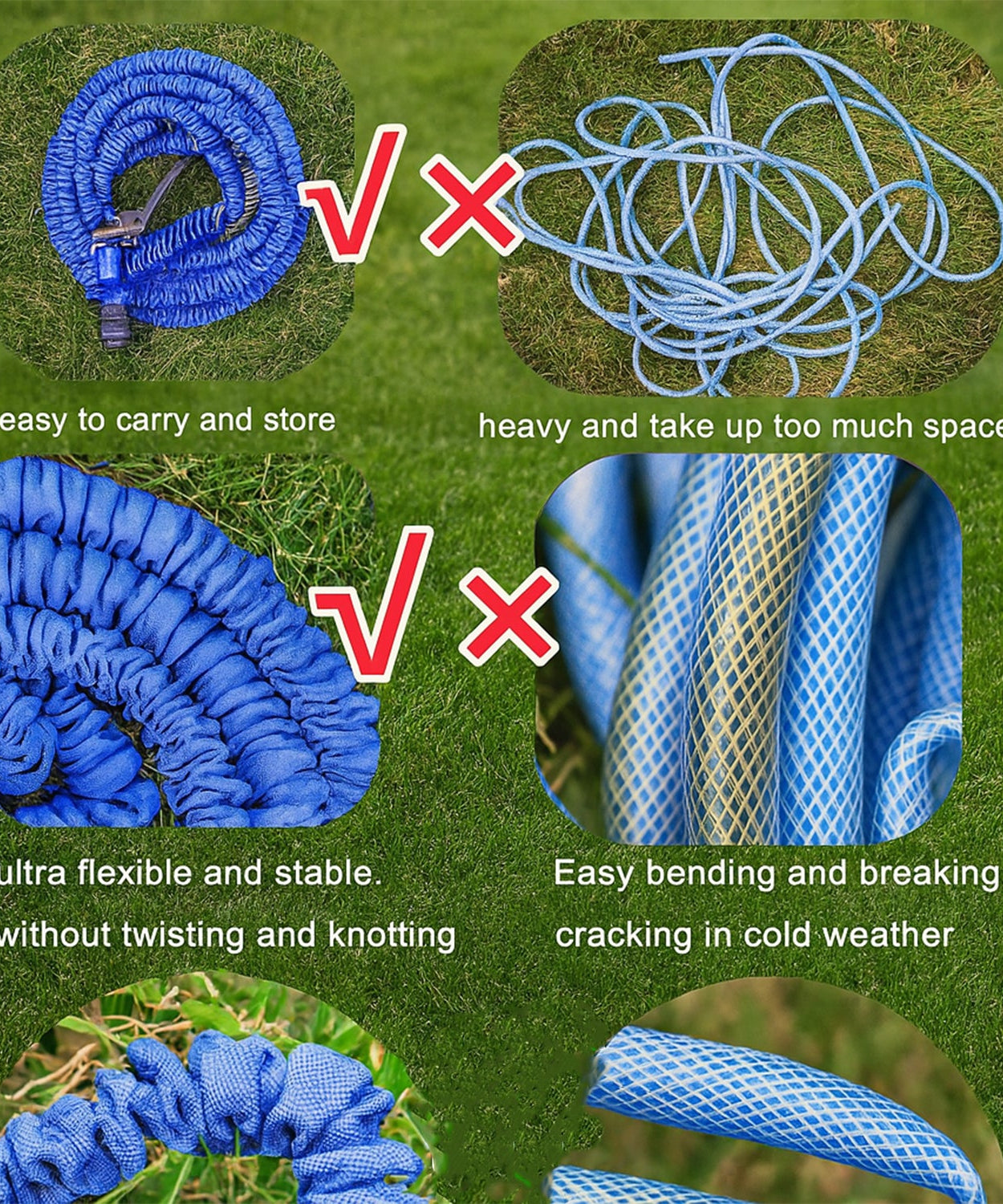 50 Ft Expandable Hose Pipe Nozzle For Garden Wash Car Bike With Spray Gun