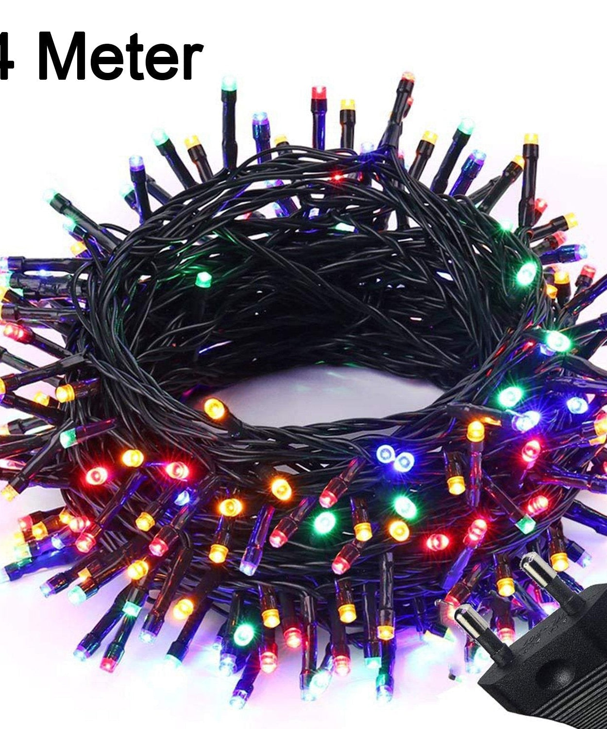 Yellow lights draped across furniture