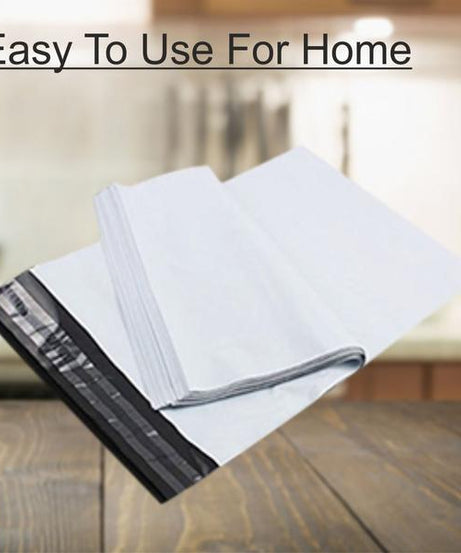 Individual tamper-proof courier bag with visible security features, illustrating its protective design