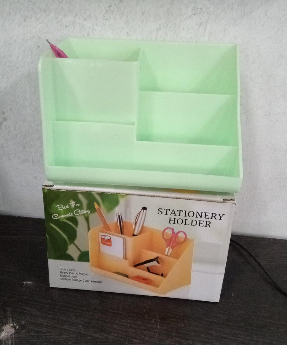 Compact desk organizer with color box