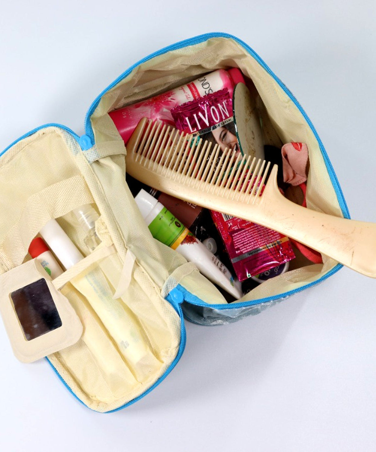 Makeup storage bag ideal for travel and daily use