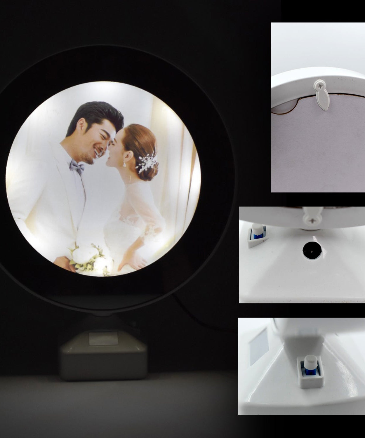 Wall-mounted curved LED light for mirrors