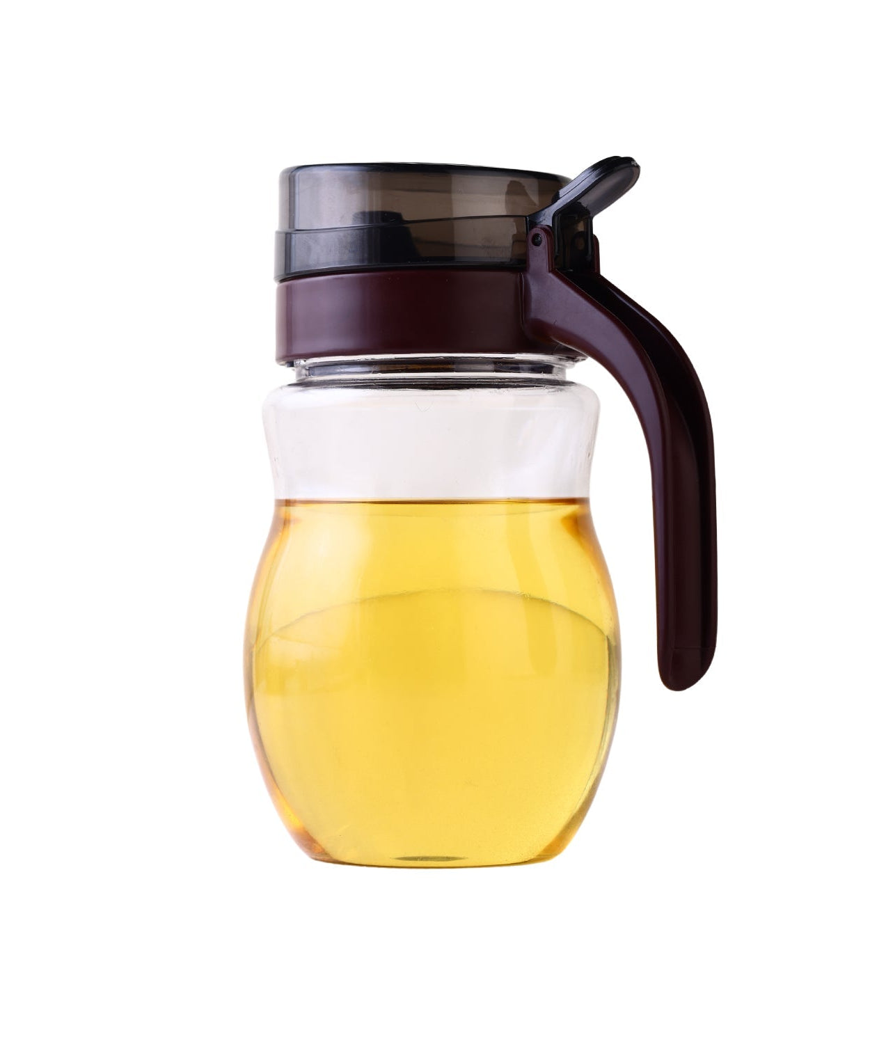 Stainless oil dispenser for precise pouring.