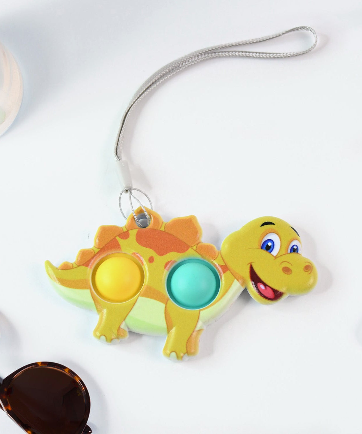 Silicone Push Bubble Fidget Keychain Toy (1 Pc)