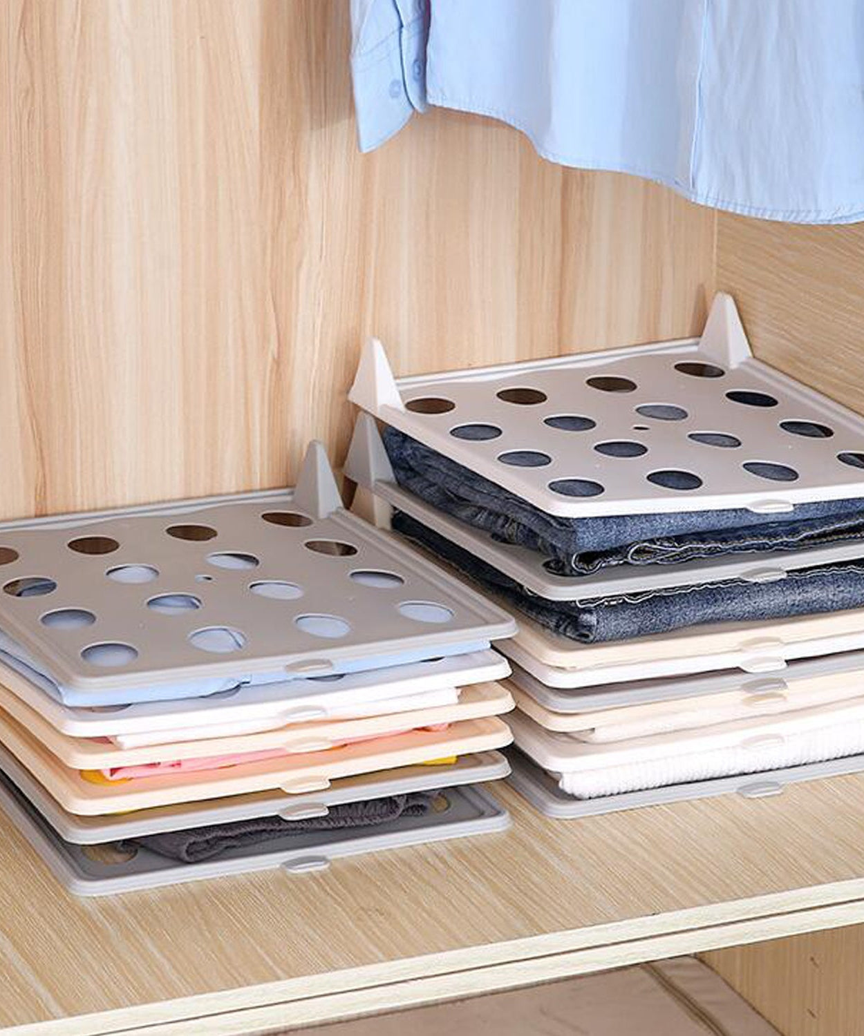 Practical fabric organizer for effective clothing storage and organization.