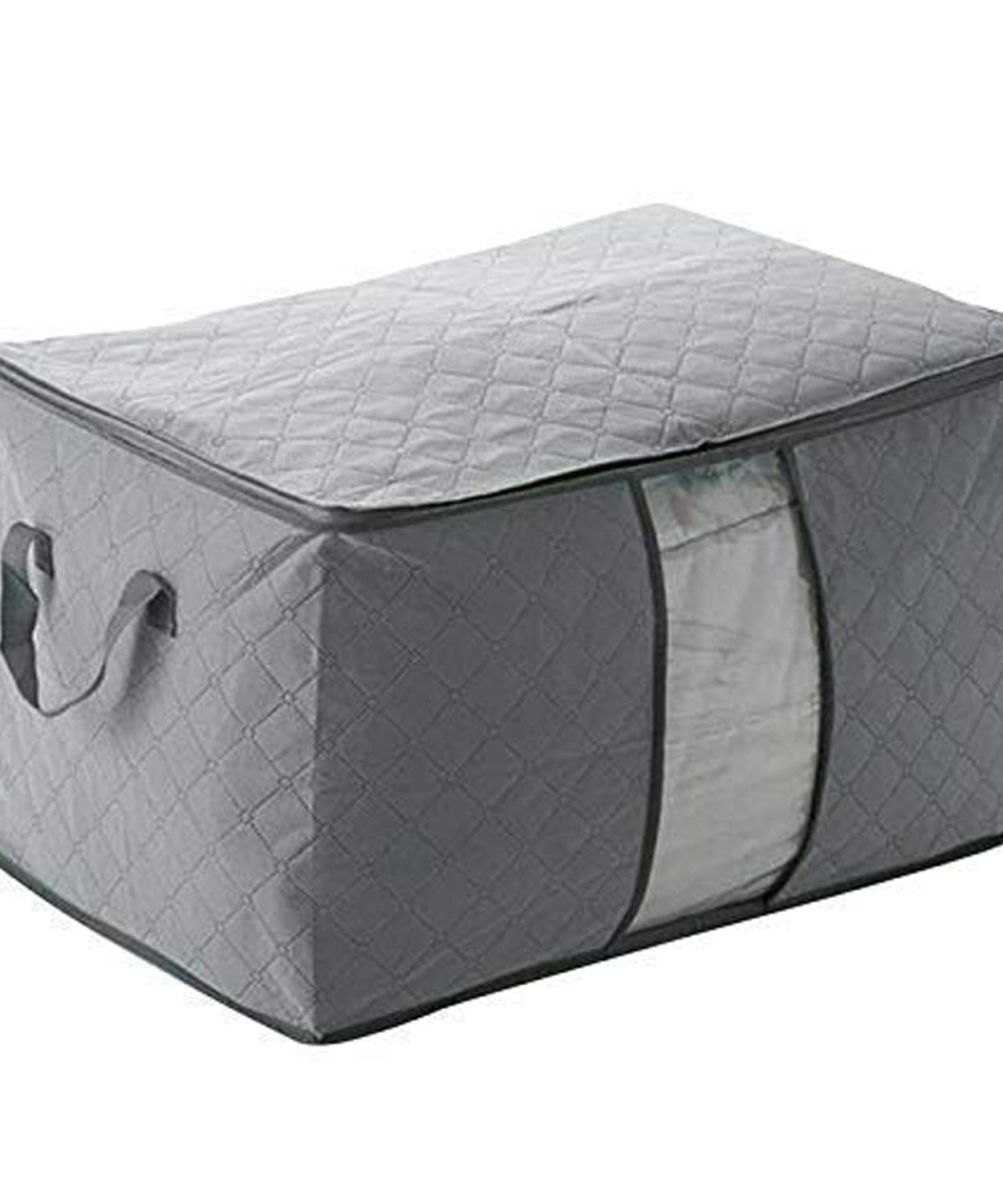 Premium Quilted Foldable Storage Bag with Transparent Window