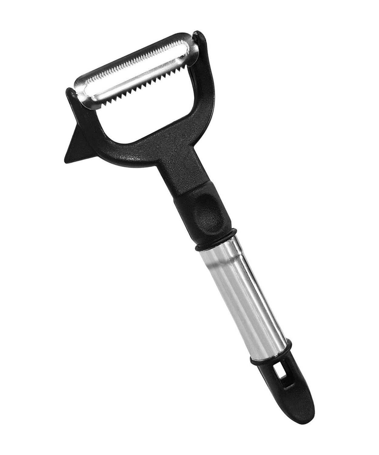 Peeler in use with julienne vegetables