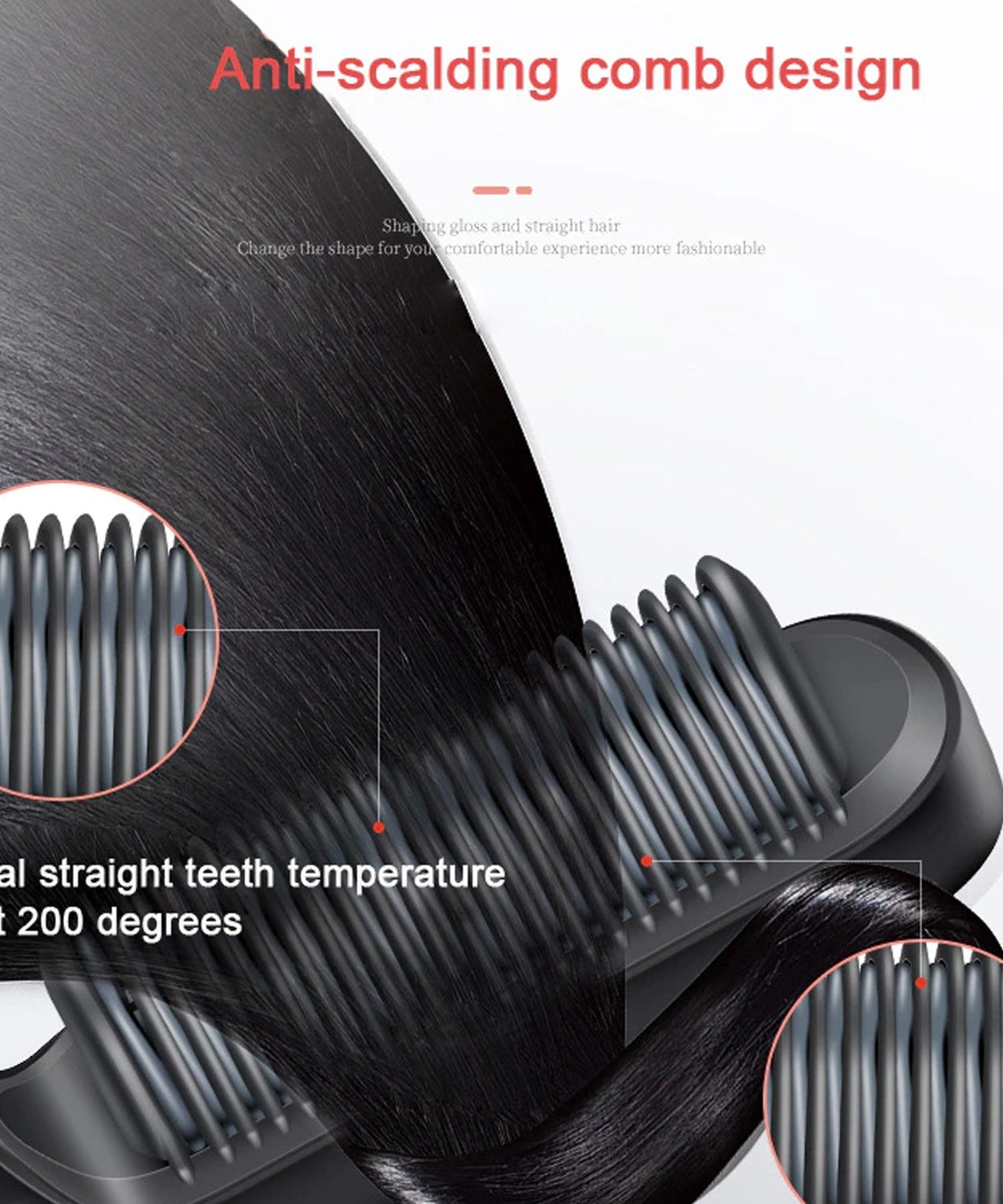 Hair straightener with heat-resistant cord