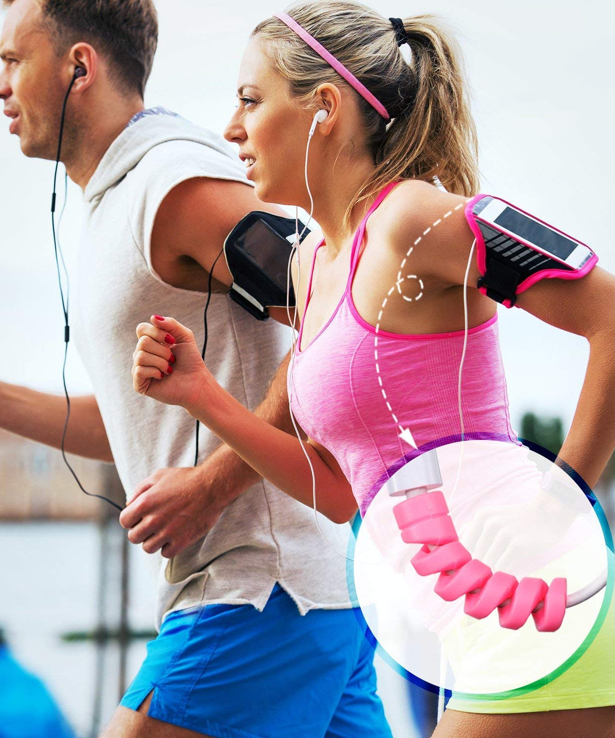 Durable spiral protectors for charging cables, set of 4