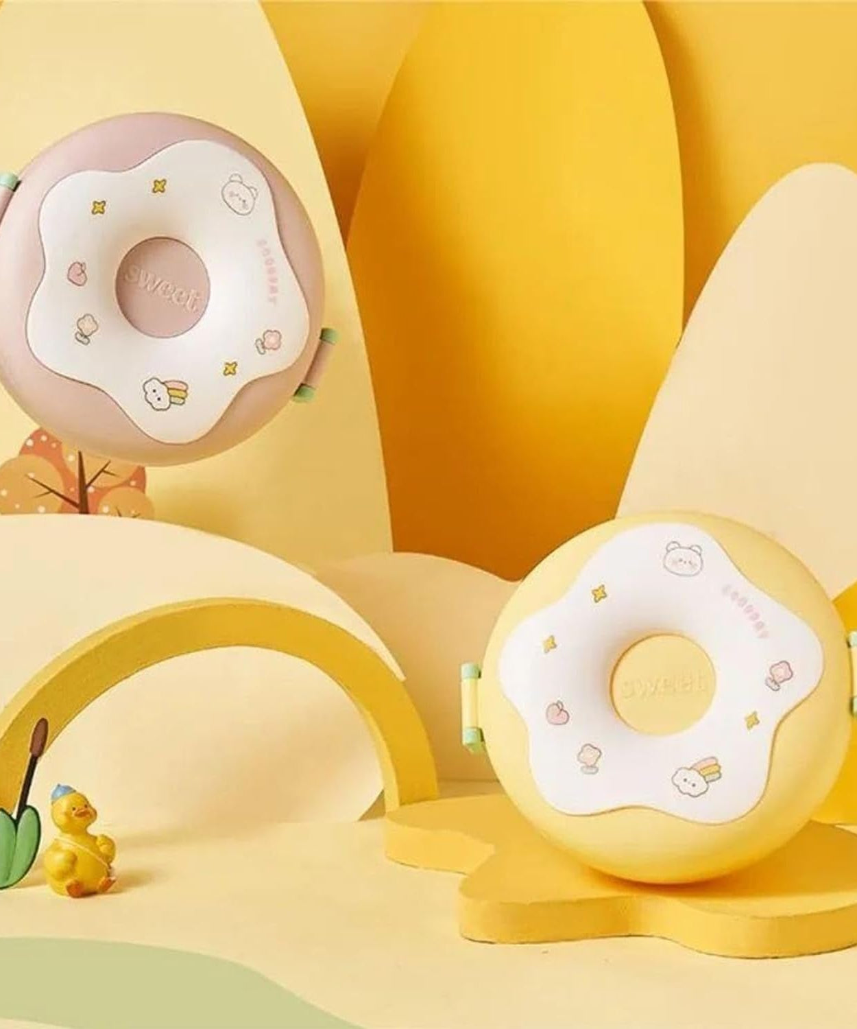 Cute Donut Design Double Insulated Lunch Container