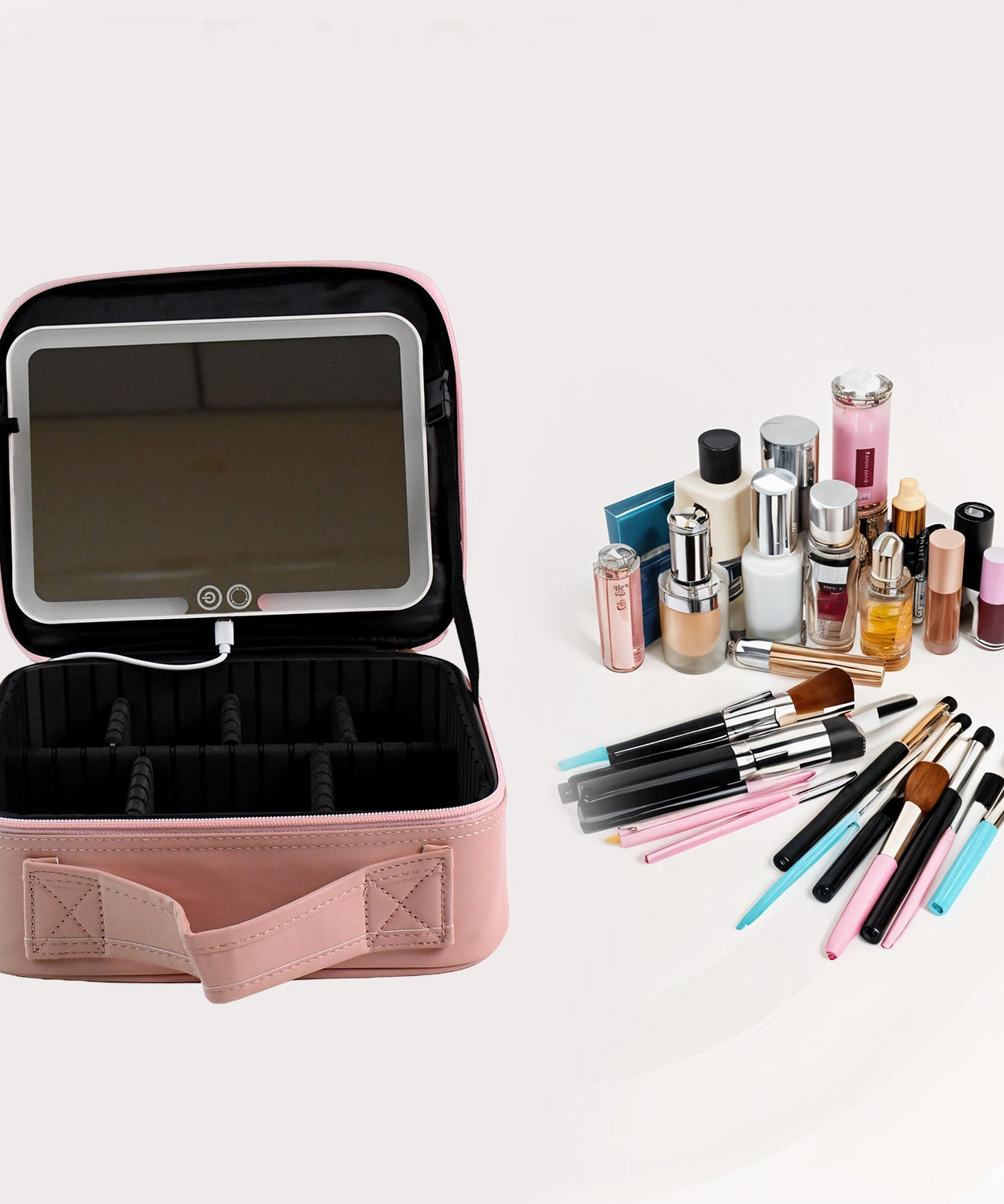 Premium LED Light Makeup Organizer Box (1 Pc / Mix Color)