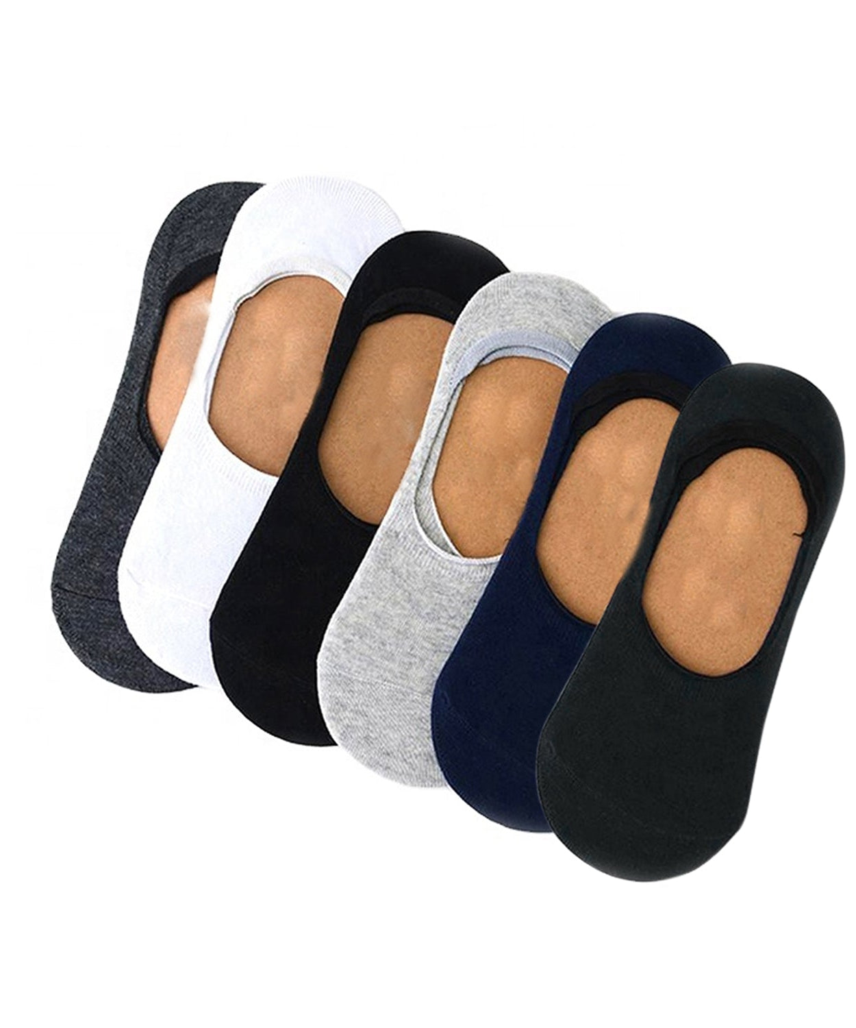 Pack of 12 invisible socks for men