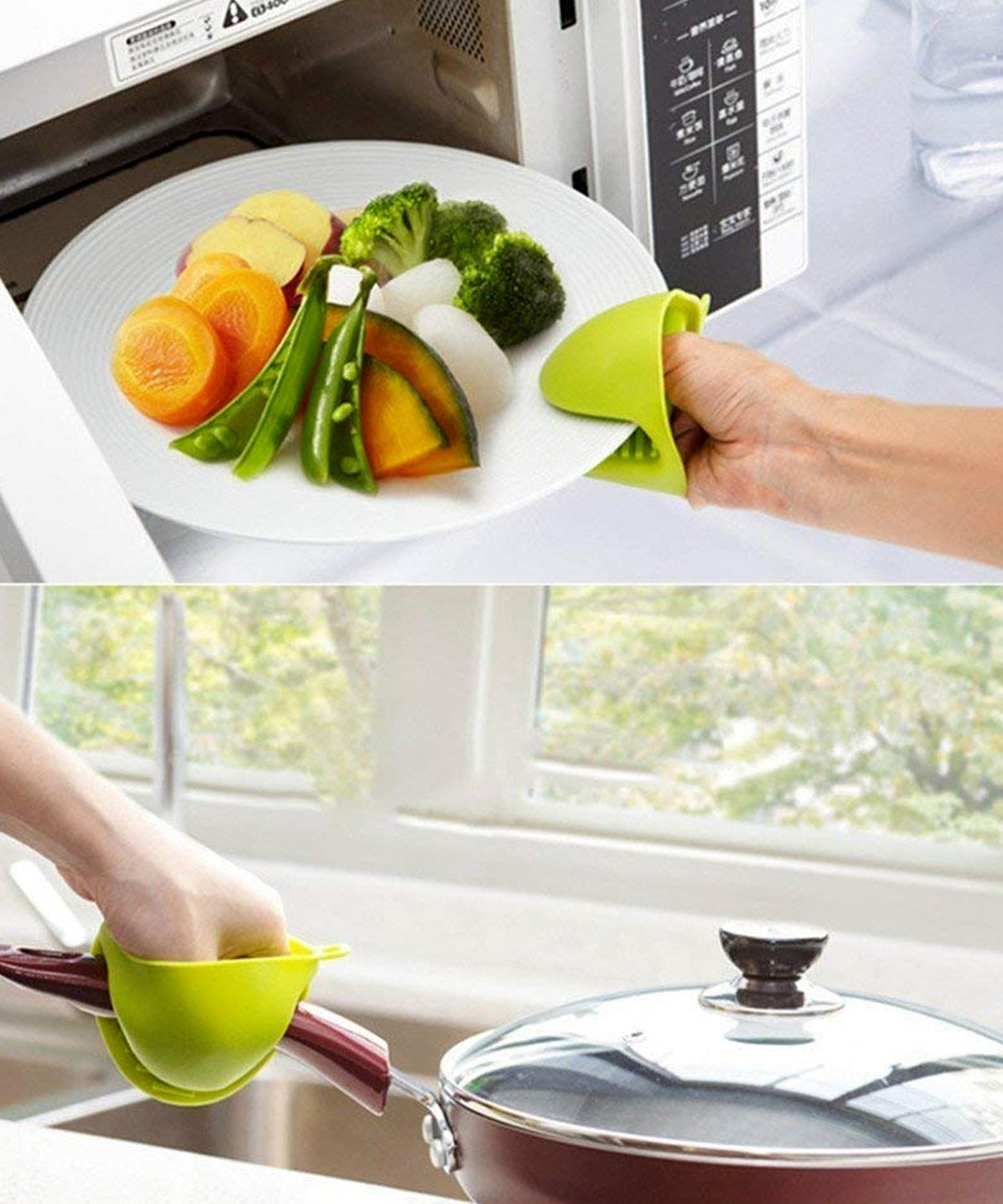 Heat-resistant cooking potholder in silicone material